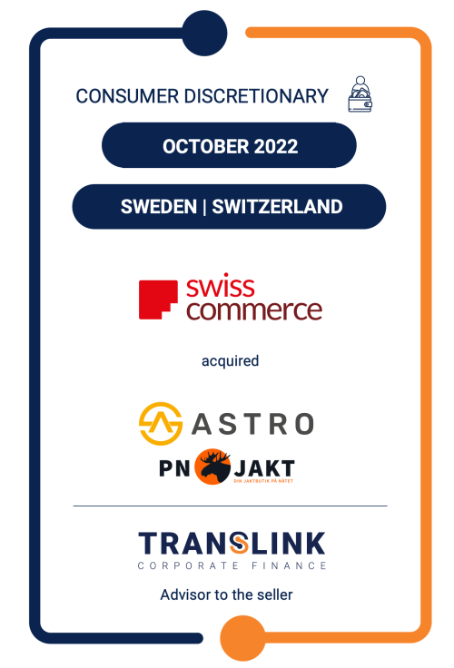 October 2022: SwissCommerce kauft Astro Sweden AB